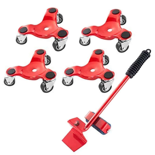 red furniture lifter with crowbar