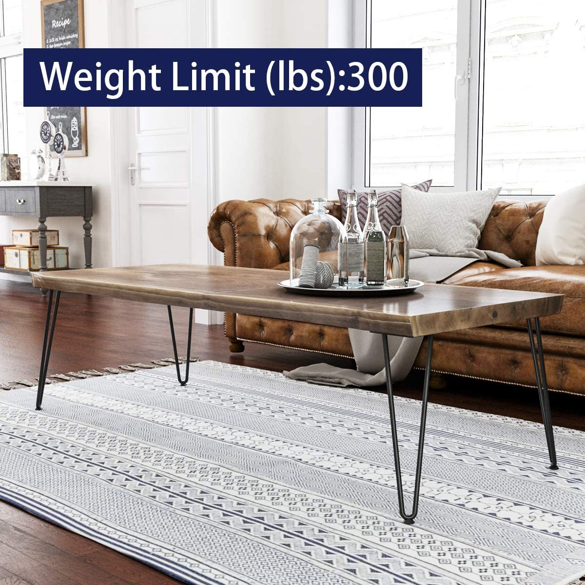 Black steel hairpin legs