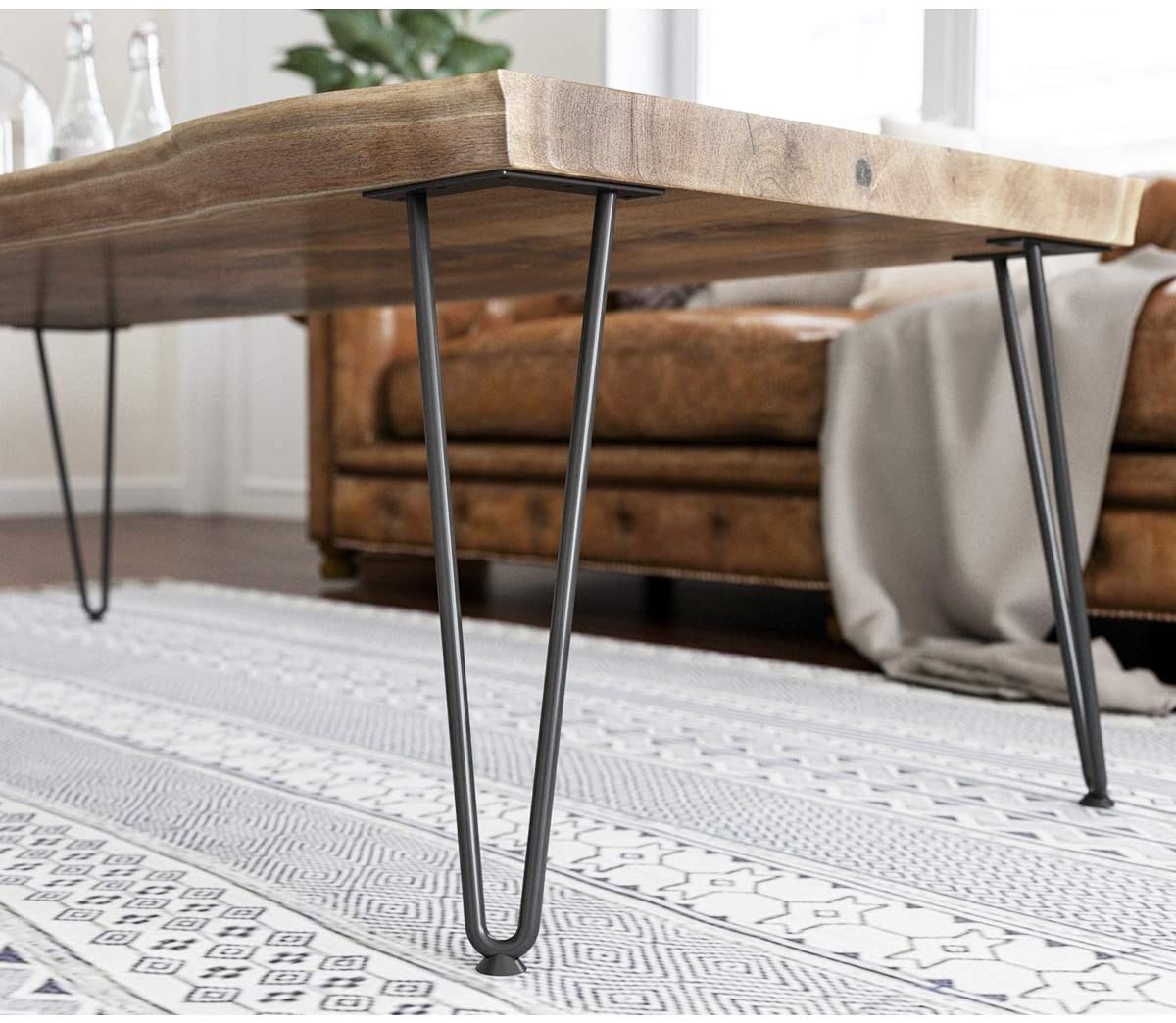 Powder coated hairpin legs
