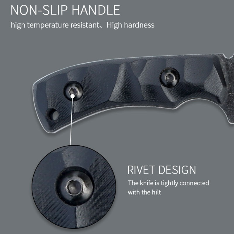 Tactical Fixed Bade Knife G10 Handle Hunting Fishing