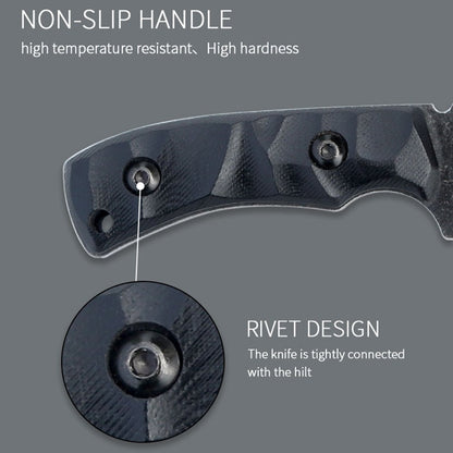 Tactical Fixed Bade Knife G10 Handle Hunting Fishing