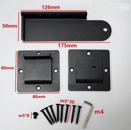 Flip Gate Latch for Outdoor Fence - 4mm Heavy Duty Carbon Steel Heavy Duty Gate Latch Lock with Adjustable Padlock Holes