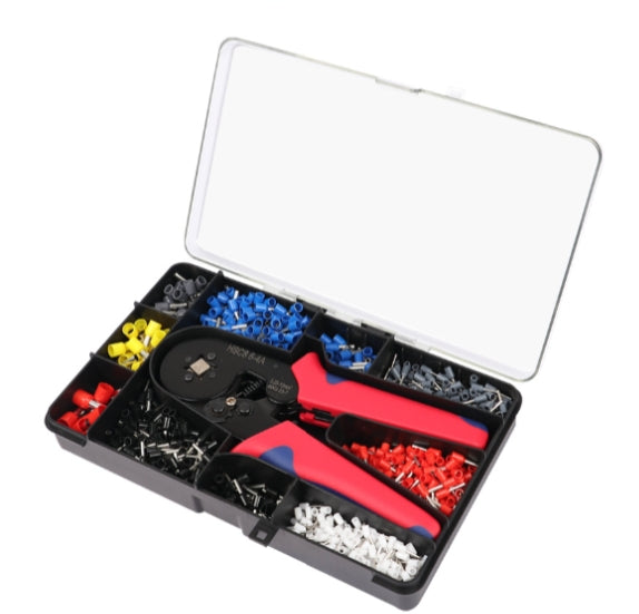 Ferrule Crimping Tool Kit, Self-Adjusting Hex Crimping Pliers for 0.5-10mm²
