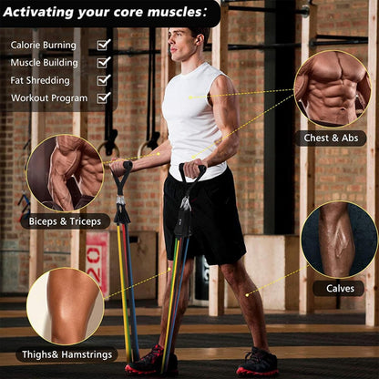 Fitness Exercises Resistance Bands Set
