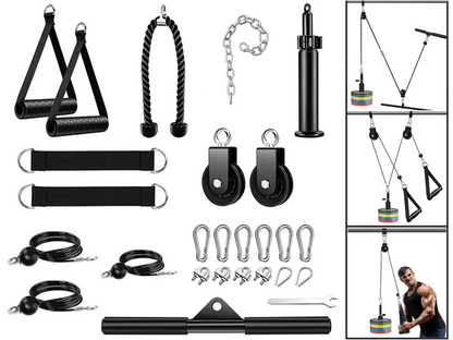 Fitness Pulley Cable System for Home Gym Weight Lifting