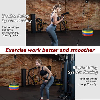 Fitness Pulley Cable System for Home Gym Weight Lifting