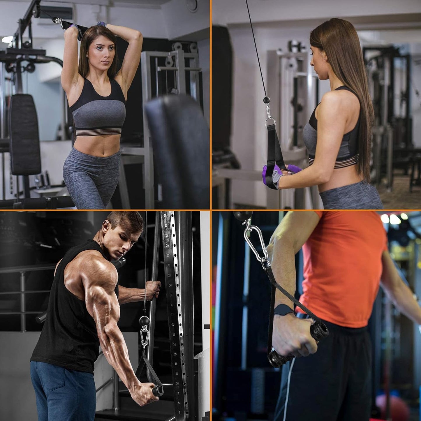 Fitness Pulley Cable System for Home Gym Weight Lifting