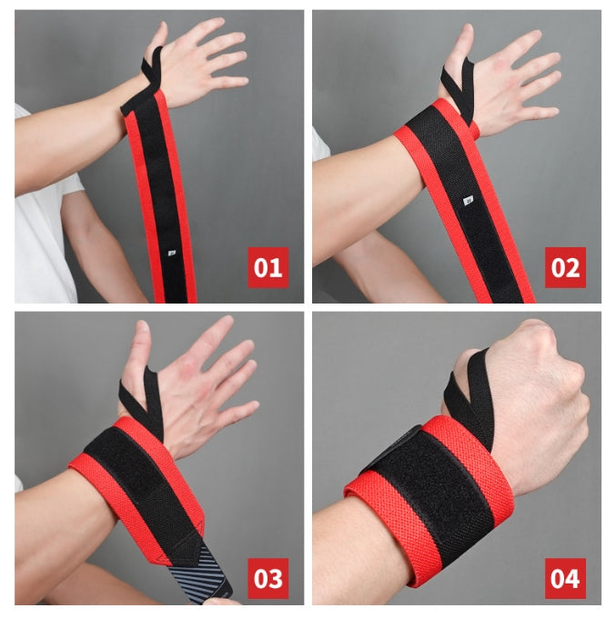 2 Pcs Wristband Wrist Support Brace Straps for Fitness Weighting