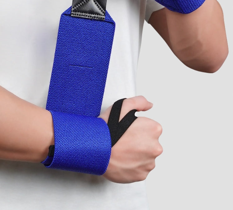 2 Pcs Wristband Wrist Support Brace Straps for Fitness Weighting