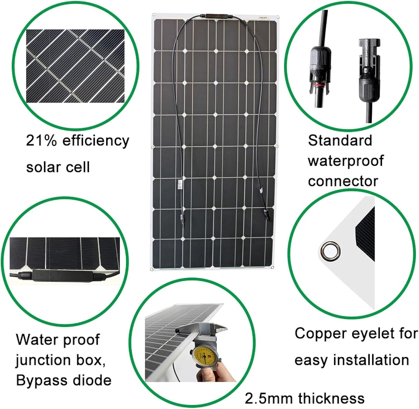 200W Solar Panel Flexible Kit