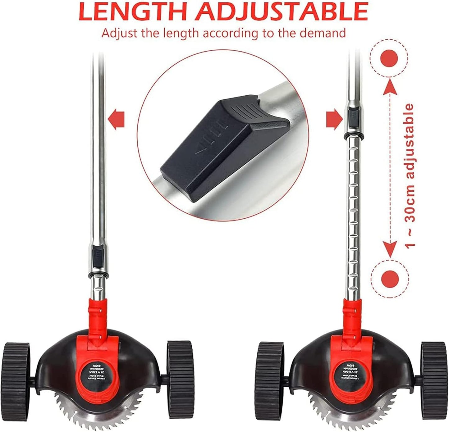 Foldable Cordless Strimmer - Electric Lawn Mower, Weed Cutter & Brush Cutter