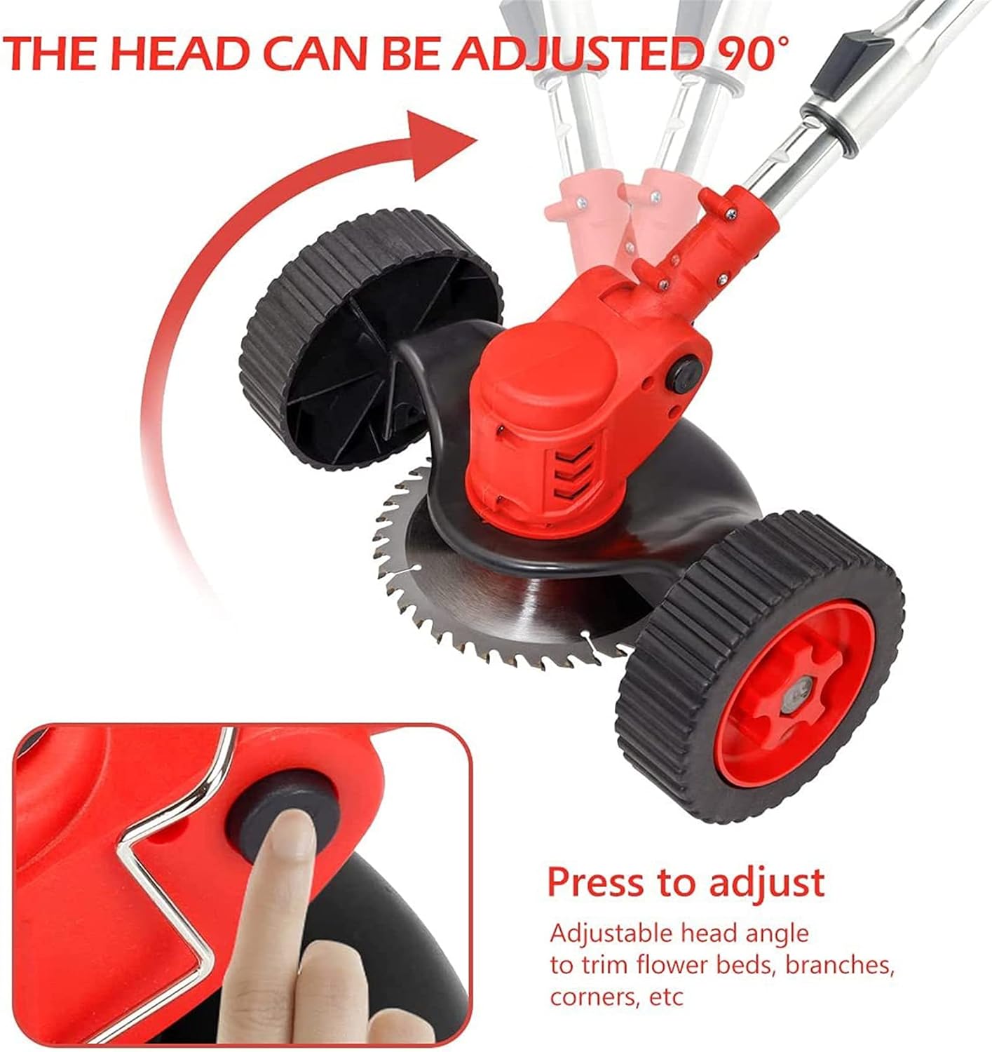 Foldable Cordless Strimmer - Electric Lawn Mower, Weed Cutter & Brush Cutter