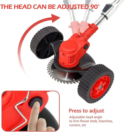 Foldable Cordless Strimmer - Electric Lawn Mower, Weed Cutter & Brush Cutter