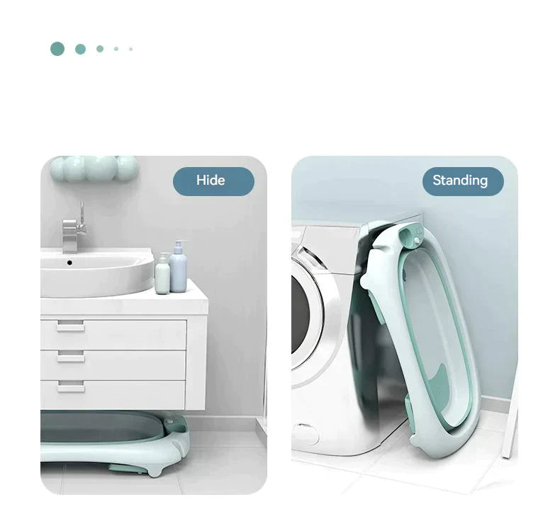 Foldable Baby Bath Tub & Bath Seat -Pink