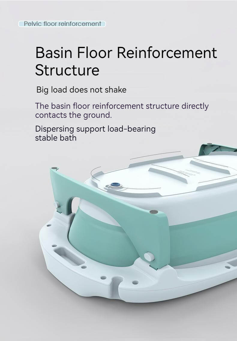 Foldable Bath Tub for Newborn, Baby & Kids With Thermometer-Pink