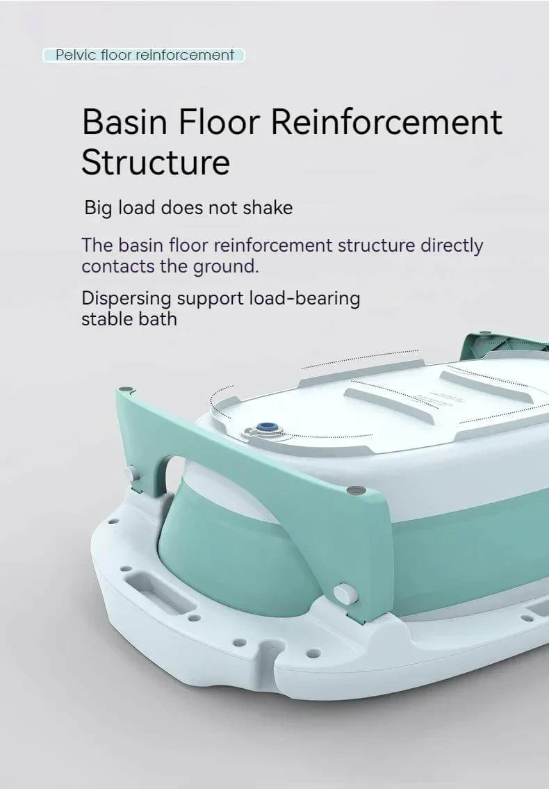 Foldable Baby Bath Tub & Fast Drying Bath Seat -Unisex Grey