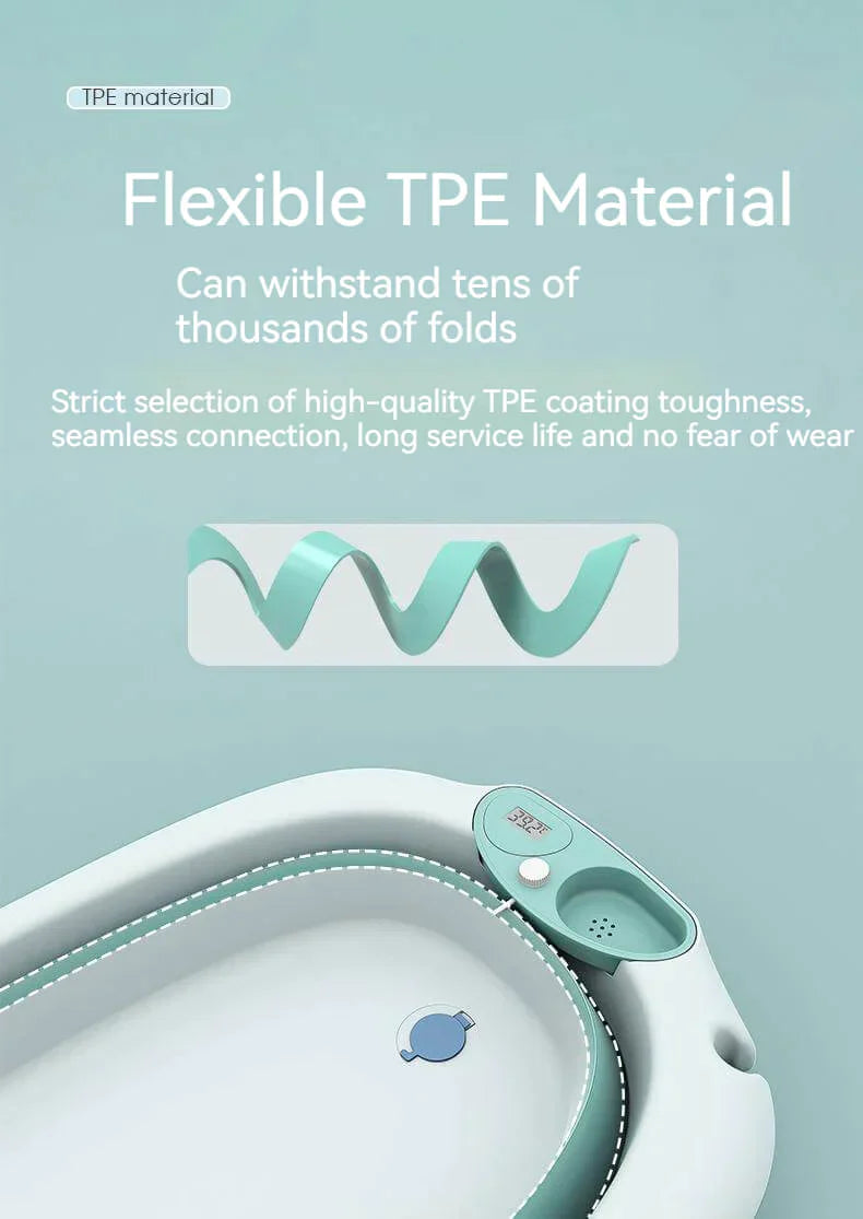 Foldable Baby Bath Tub & Fast Drying Bath Seat -Unisex Grey