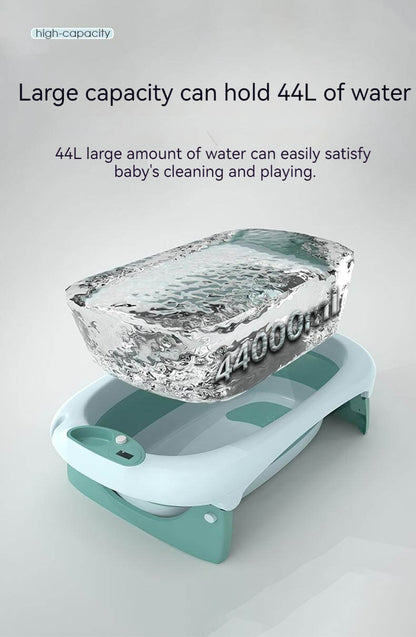 Foldable Baby Bath Tub & Fast Drying Bath Seat -Unisex Grey