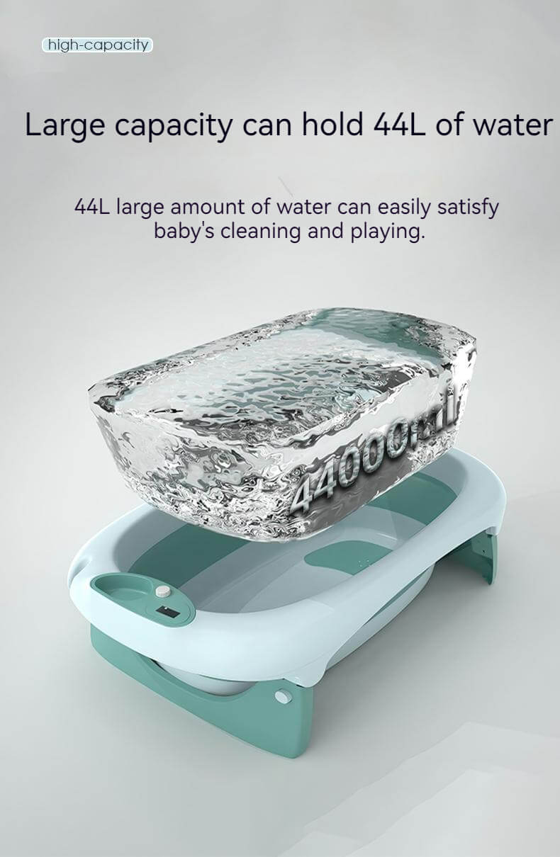 Foldable Baby Bath Tub & Soft Drying Bath Seat -Pink