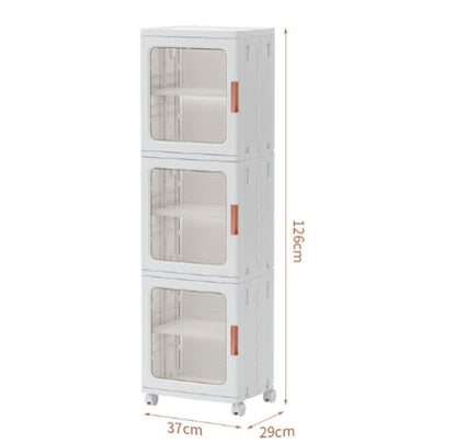 MULTIPURPOSE STORAGE CABINET WITH DOOR STACKABLE DISPLAY CABINET