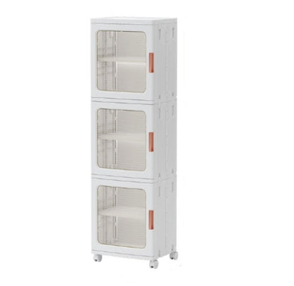MULTIPURPOSE STORAGE CABINET WITH DOOR STACKABLE DISPLAY CABINET