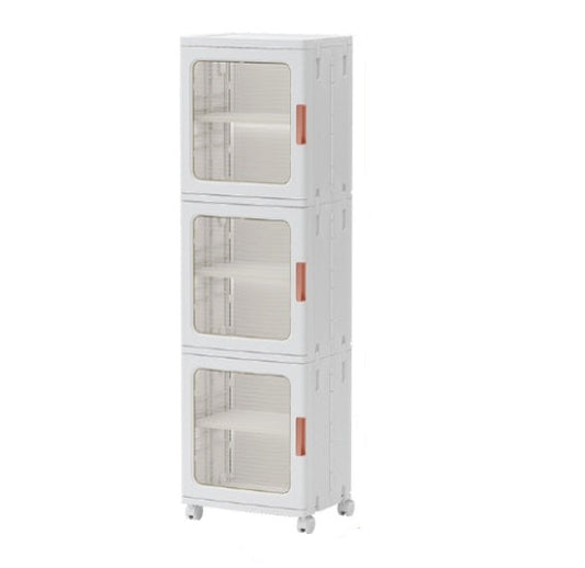 MULTIPURPOSE STORAGE CABINET WITH DOOR STACKABLE DISPLAY CABINET