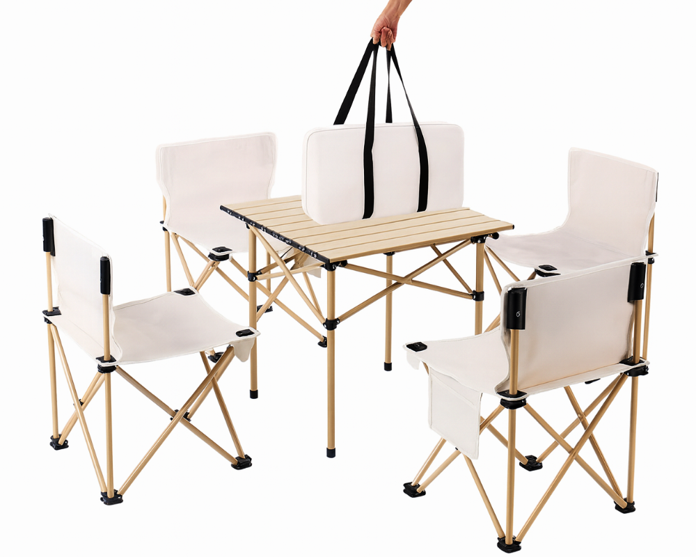 Folding Camping Table Chair Set Outdoor Dining Beach Picnic Chairs Bench