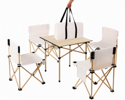 Folding Camping Table Chair Set Outdoor Dining Beach Picnic Chairs Bench