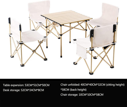Folding Camping Table Chair Set Outdoor Dining Beach Picnic Chairs Bench