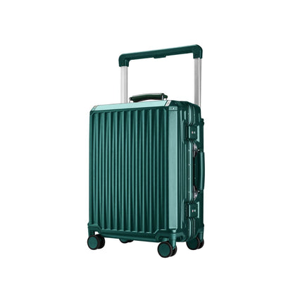 Medium Check In Luggage - Hard Shell Suitcase with Aluminum Frame | Fortex | Dark Green | 65 cm