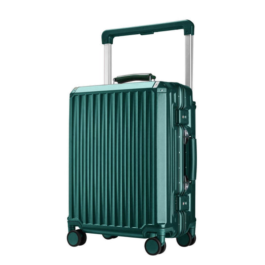 Carry On Suitcase – Hard Shell Hand Cabin Luggage with Aluminum Frame | Fortex | Dark Green | 55 cm