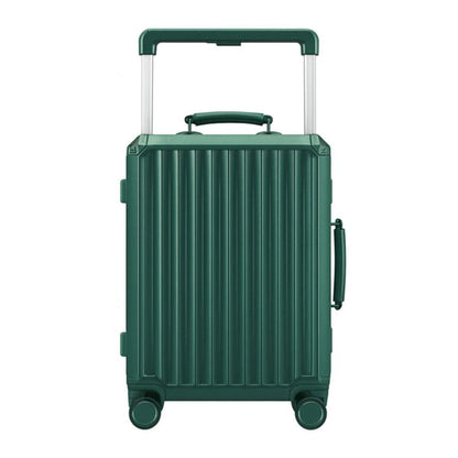 Medium Check In Luggage - Hard Shell Suitcase with Aluminum Frame | Fortex | Dark Green | 65 cm