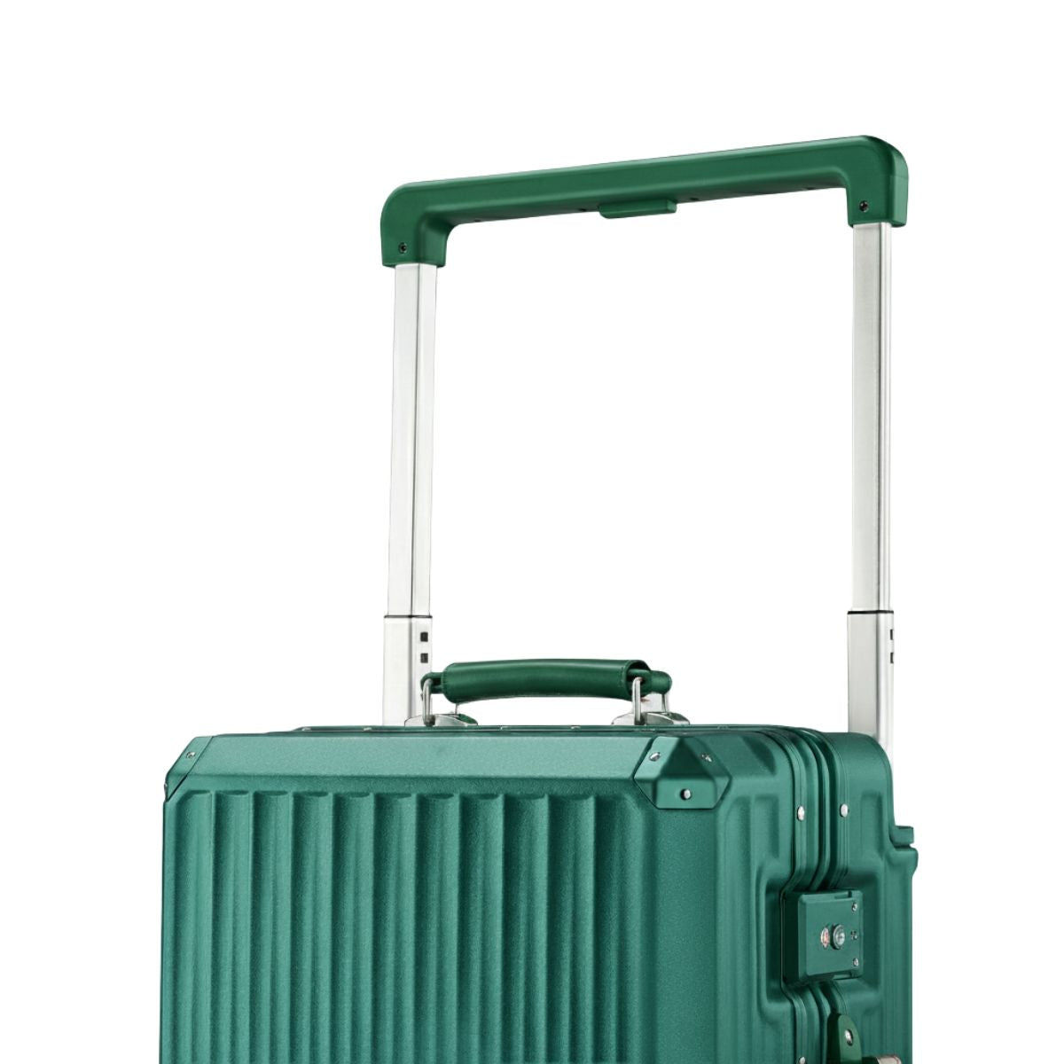 Medium Check In Luggage - Hard Shell Suitcase with Aluminum Frame | Fortex | Dark Green | 65 cm