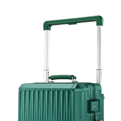 Medium Check In Luggage - Hard Shell Suitcase with Aluminum Frame | Fortex | Dark Green | 65 cm
