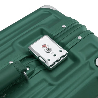 Medium Check In Luggage - Hard Shell Suitcase with Aluminum Frame | Fortex | Dark Green | 65 cm