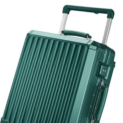 Medium Check In Luggage - Hard Shell Suitcase with Aluminum Frame | Fortex | Dark Green | 65 cm