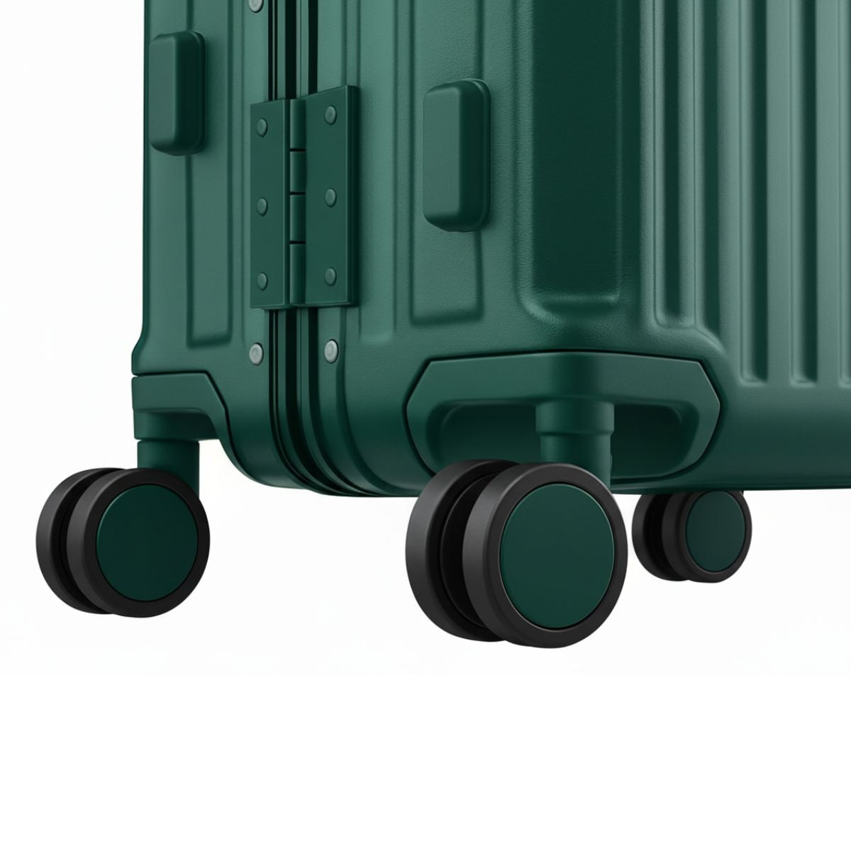 Medium Check In Luggage - Hard Shell Suitcase with Aluminum Frame | Fortex | Dark Green | 65 cm