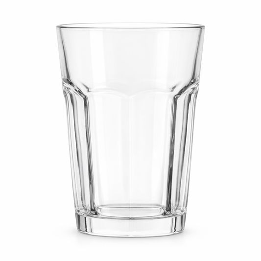Frankly Cotton Clear Faceted Toughened Glass Tumbler 473ml