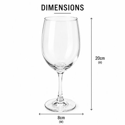 Frankly Cotton Clear Wine Toughened Glass 325ml