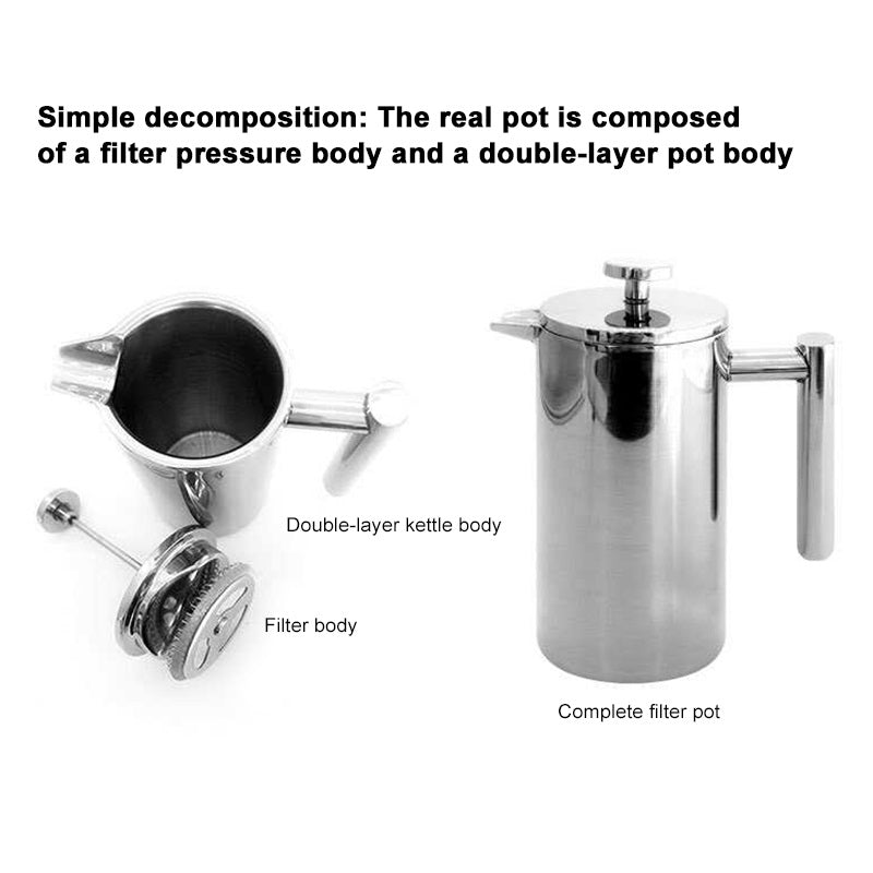 Coffee Plunger Stainless Steel French Coffee Press