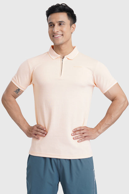 Heritage Polo T-shirt Peach