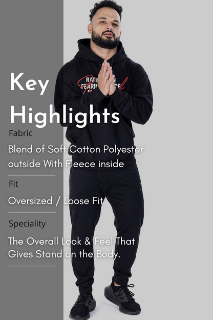 Oversized Frost Hoodie Black