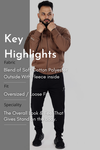 Oversized Frost Jacket Coffee