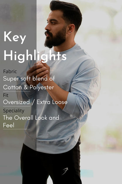 Oversized Sweatshirt Sky Blue