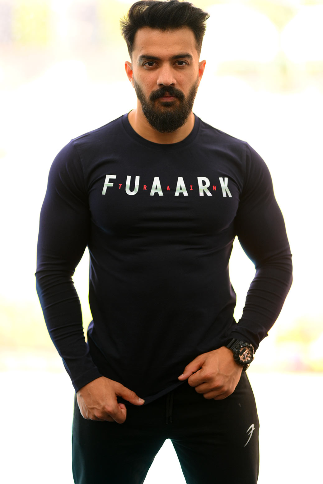 Peak Fullsleeves T-shirt Navy