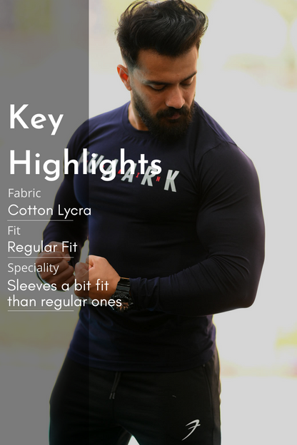 Peak Fullsleeves T-shirt Navy