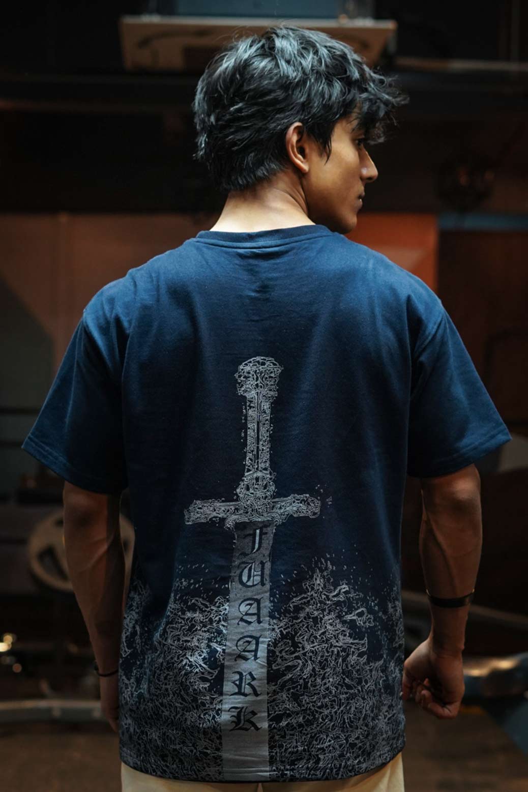 Sword Oversized T-shirt Navy