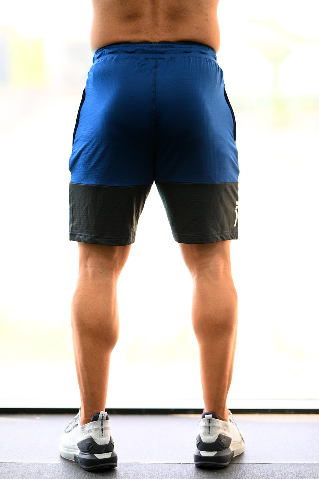 Box Shorts Blue with Black