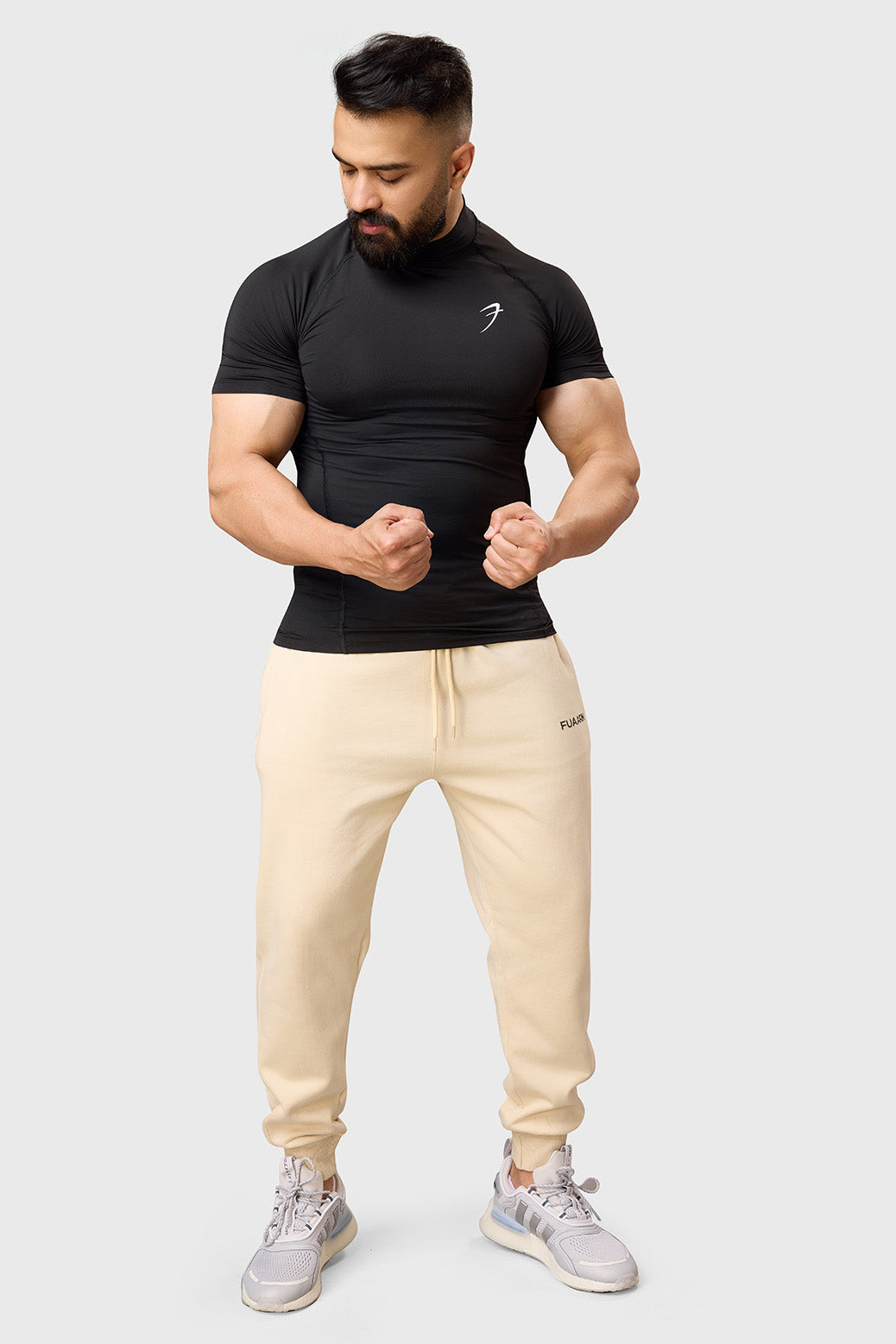 High Neck Compression T-shirt Black