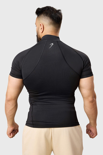 High Neck Compression T-shirt Black